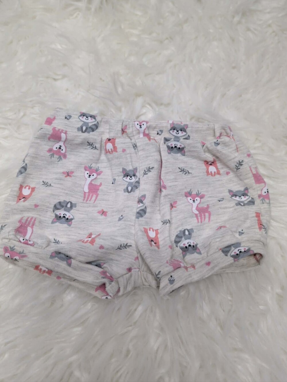 ✨️Rene Rofe Baby Animal Knit Shorts in Gray and Pink